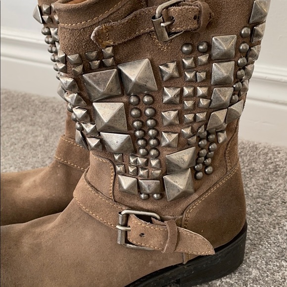 Ash studded suede biker boots - Picture 3 of 8